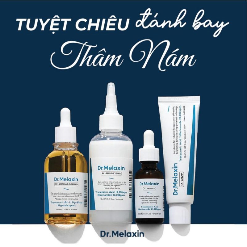Combo Nám TX Dr Melaxin Trắng Da Mờ Nám chính hãng