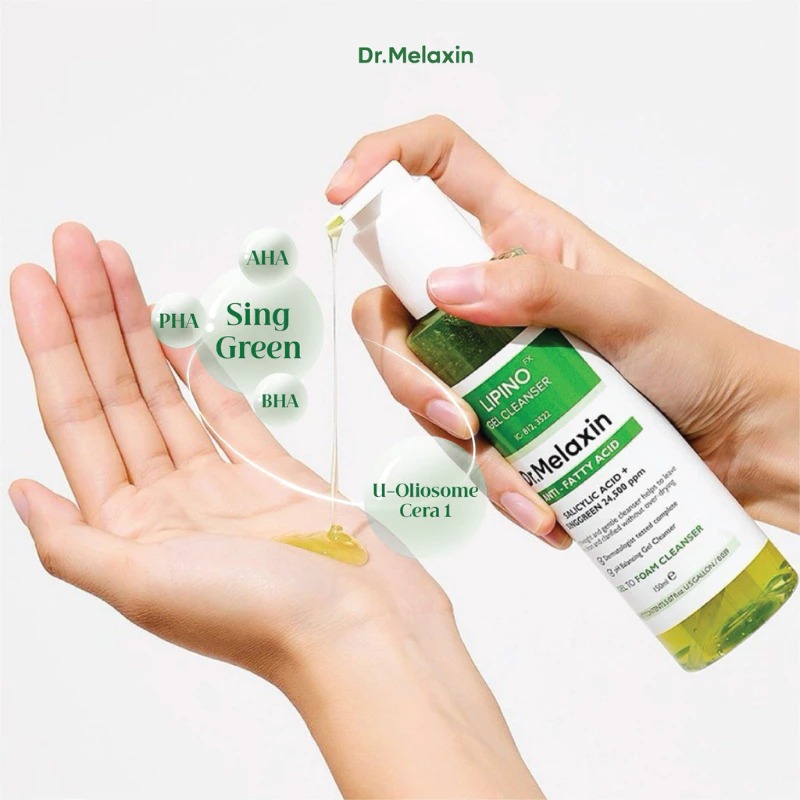 Sữa Rửa Mặt Lipino Gel Cleaner Anti fatty acid Ngăn Ngừa Mụn 150ml
